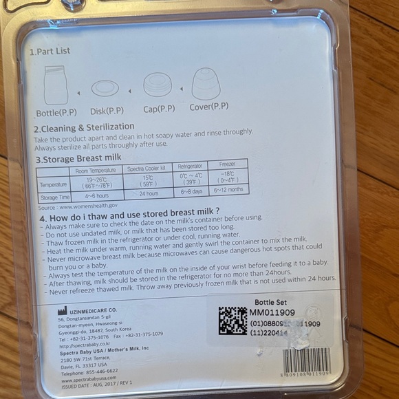 12 NEW NWT Specra breast milk storage bottles Pink and Clear Baby Bottles Set - Picture 3 of 3